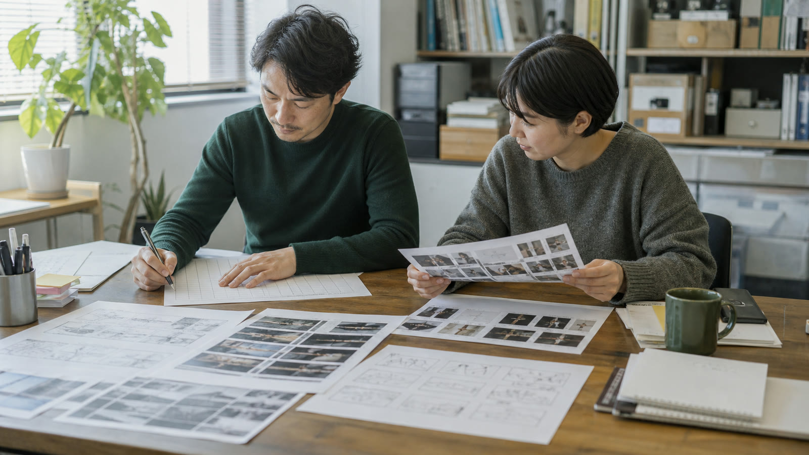 生成AIの活用候補を資料と作業時間で比較する担当者